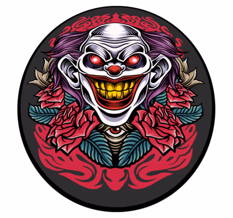 Tapis vinyle halloween illustration de clown - TenStickers