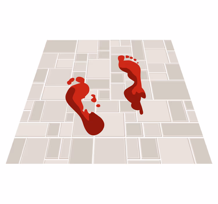 Tapis vinyle halloween sentier d'empreinte - TenStickers