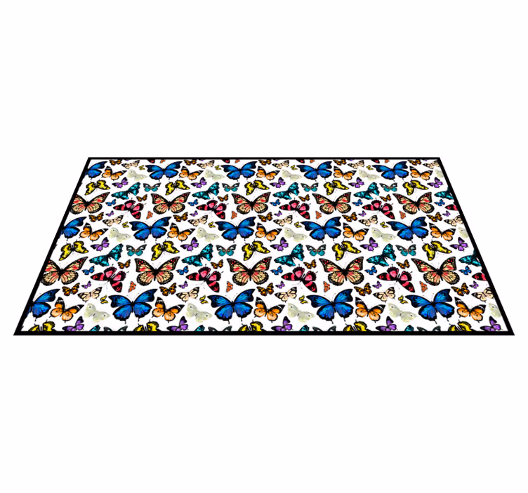 Tapis vinyle animal collection de papillons - TenStickers