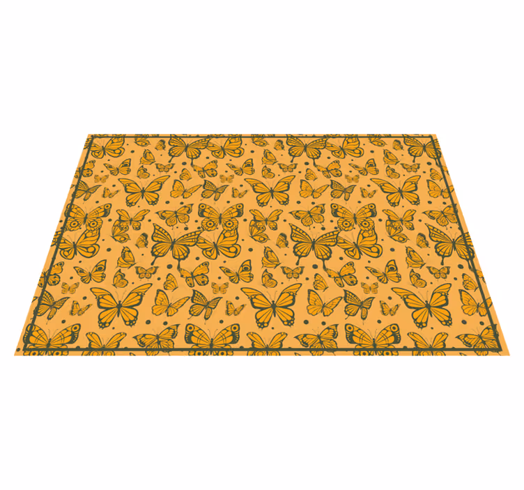 Tapis vinyle animal délice de papillon - TenStickers