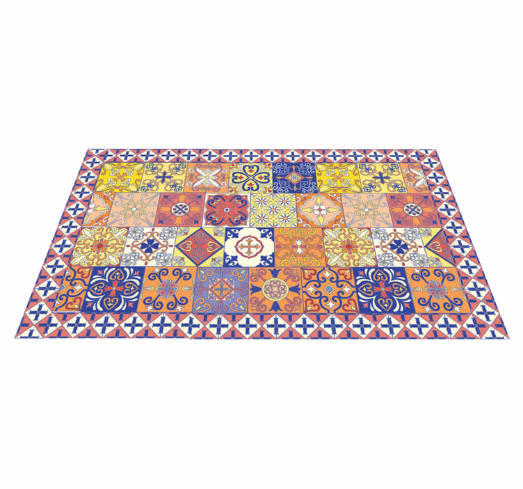 tapis vinyle carreaux Mexicain - TenStickers