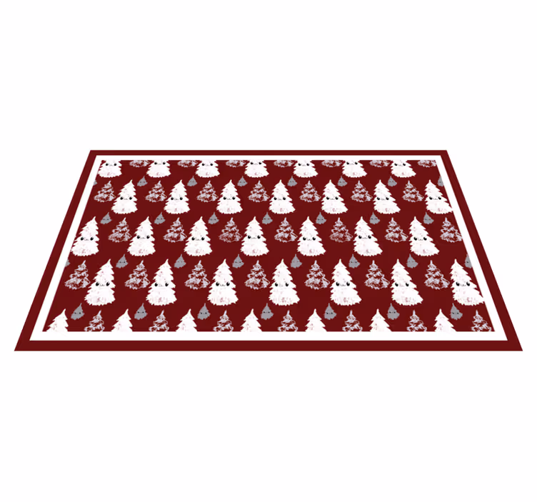 Tapis vinyle noël motif de sapin festif - TenStickers