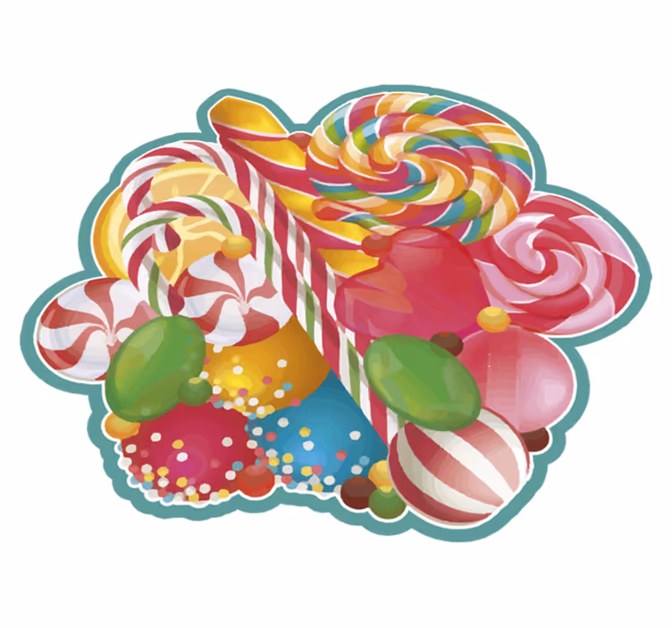 Tapis vinyle événements délice de bonbons - TenStickers