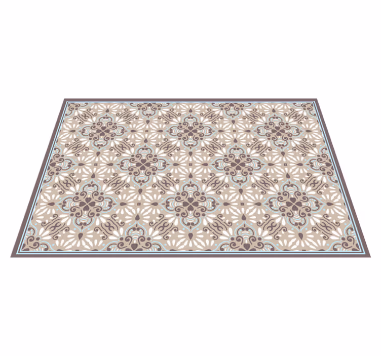 Tapis vinyle carreaux de ciment conception à motifs ornés - TenStickers