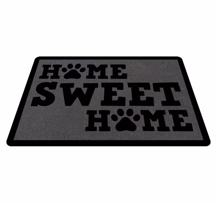 Tapis vinyle citation entrée accueillante pour les pattes - TenStickers