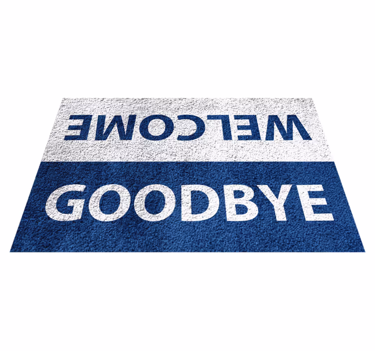 Tapis vinyle citation bienvenue au revoir déclaration - TenStickers