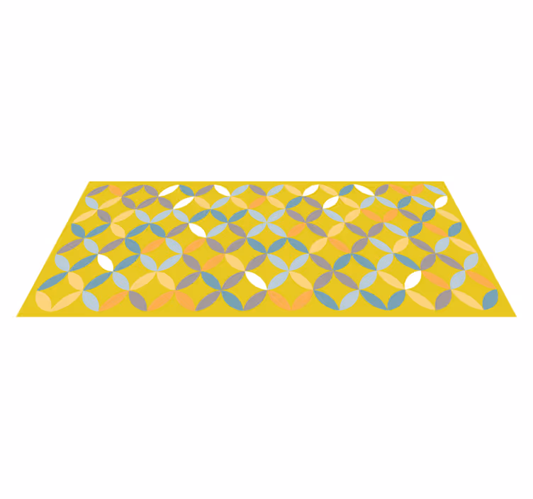 Tapis vinyle géométrique composition géométrique abstraite - TenStickers