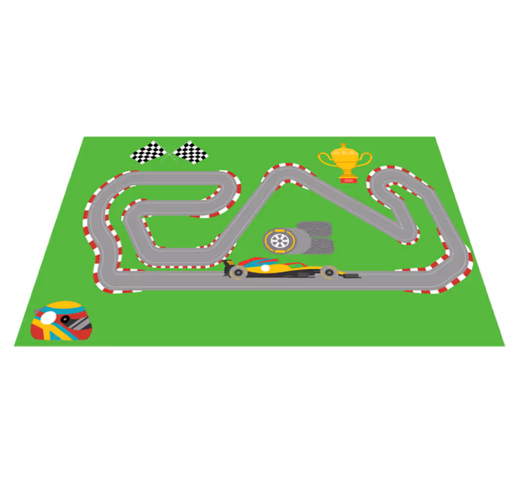 Tapis vinyle route circuit automobile - TenStickers