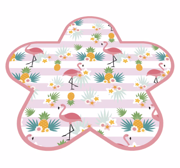 Tapis vinyle chambre bébé flamant rose, récréation - TenStickers