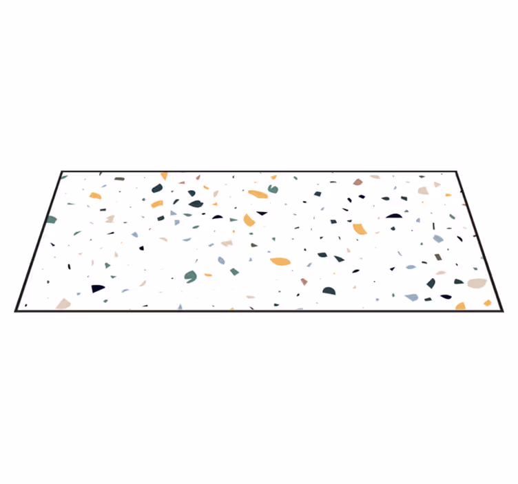 Tapis vinyle géométrique inspiration terrazzo - TenStickers