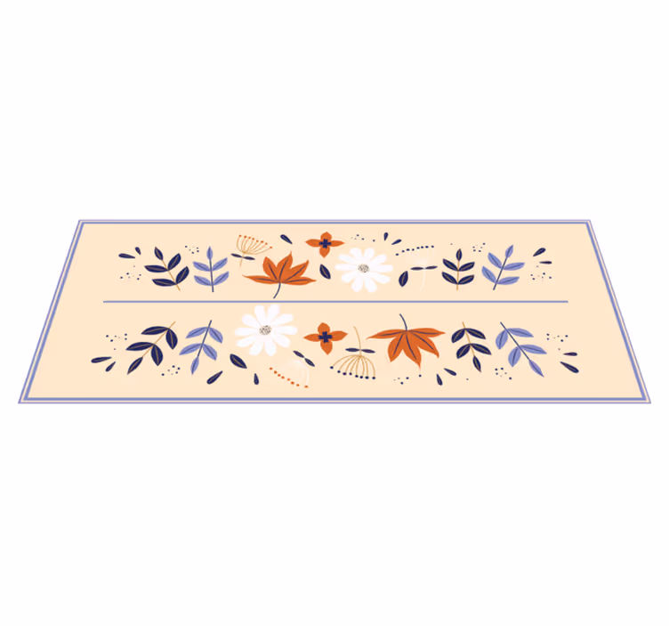 Tapis vinyle fleurs et plantes ensemble à motifs botaniques - TenStickers