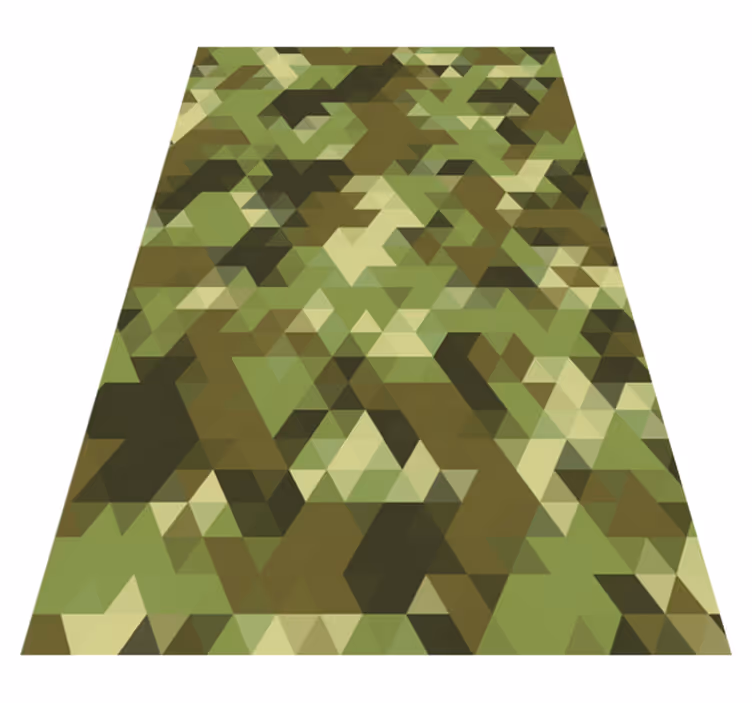 Tapis vinyle géométrique camouflage abstrait - TenStickers