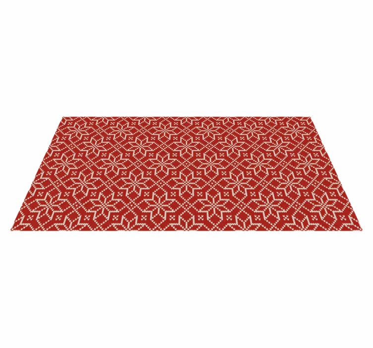 Tapis vinyle chambre bébé motif ornemental rouge - TenStickers