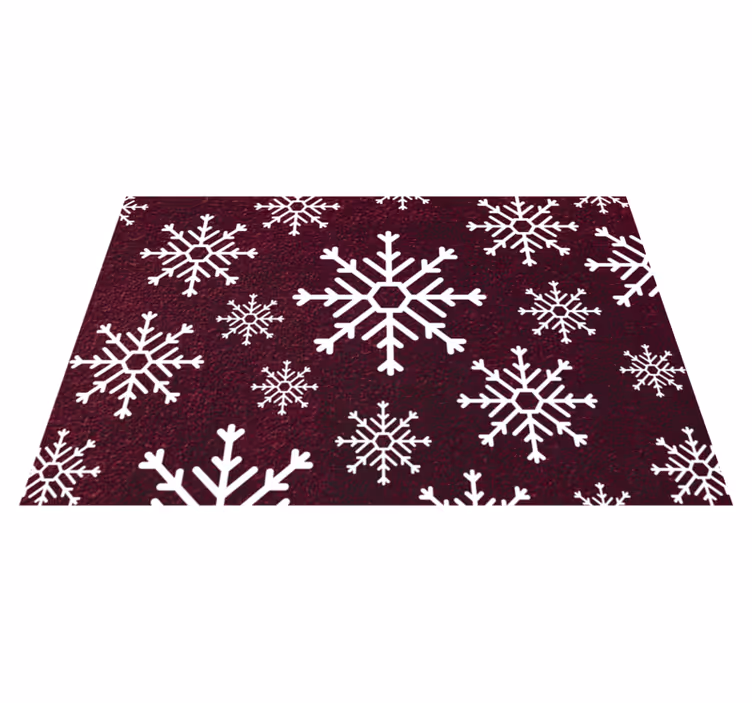 Tapis vinyle noël flocons de neige festifs - TenStickers