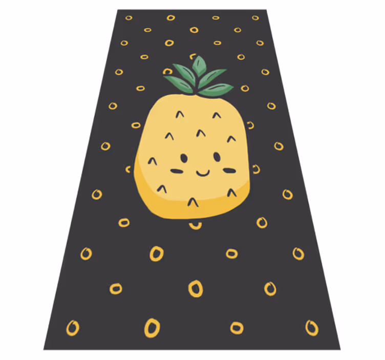 Tapis vinyle pour enfants ananas joyeux - TenStickers