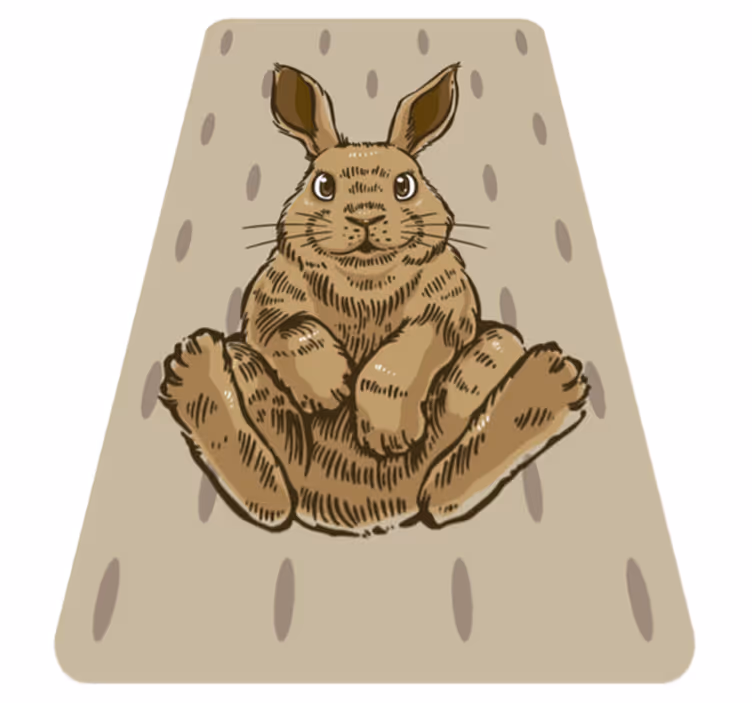 Tapis vinyle chambre bébé illustration de lapin assis - TenStickers