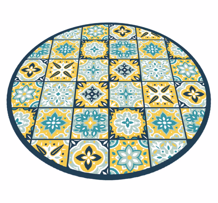 Tapis vinyle carreaux Amour de tuile - TenStickers