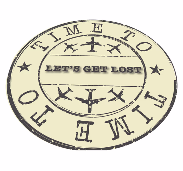 Tapis vinyle citation le temps se perd - TenStickers