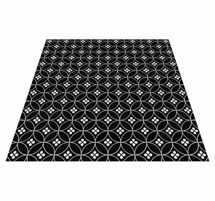 Tapis vinyle géométrique style de cercle géométrique - TenStickers