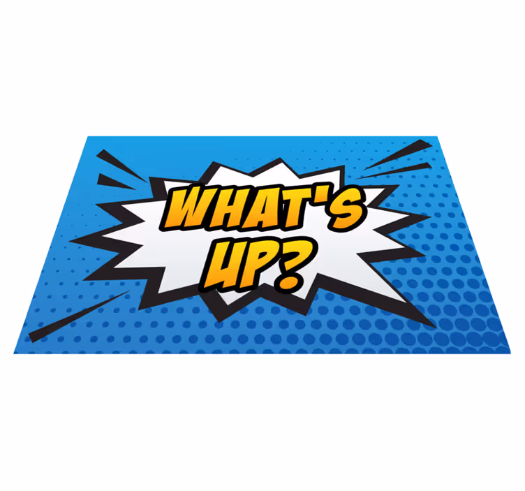 Tapis vinyle jeux expression comique éclatante - TenStickers