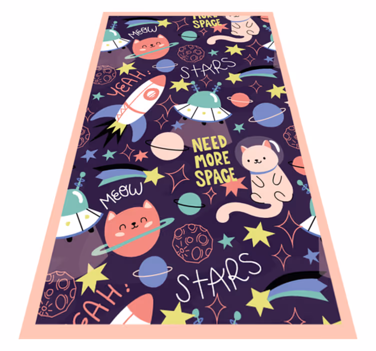 Tapis vinyle pour enfants aire de jeu spatiale - TenStickers