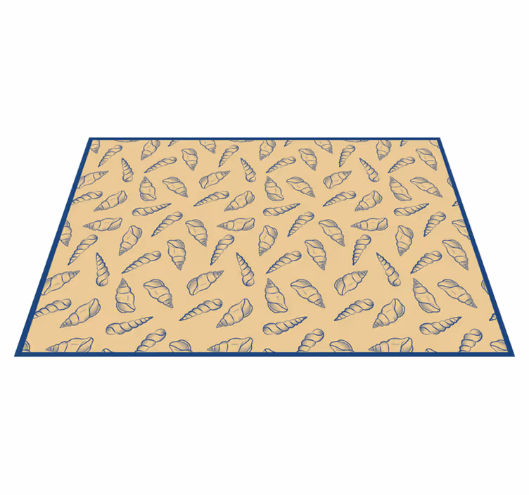 Tapis vinyle salle de bain accent de motif marin - TenStickers