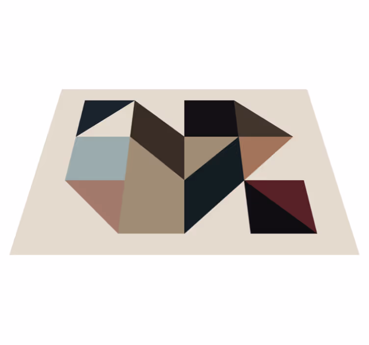 Tapis vinyle géométrique décor de formes géométriques - TenStickers