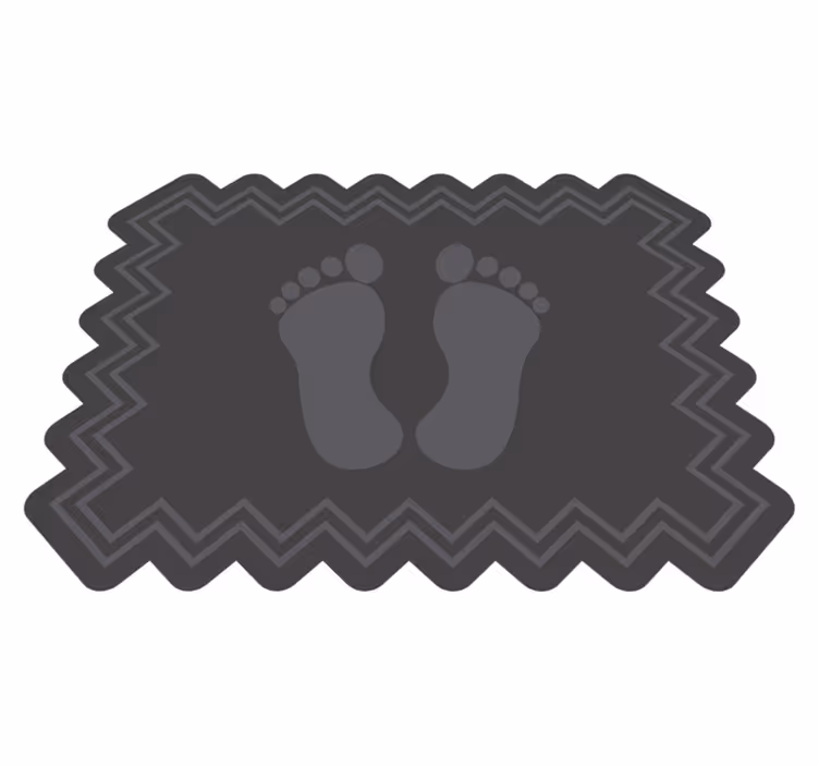 Tapis vinyle salle de bain tapis de bain empreintes - TenStickers