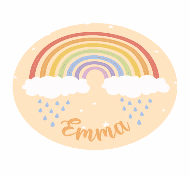 Tapis vinyle personnalisé arc-en-ciel personnalisable - TenStickers