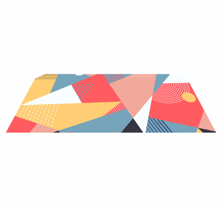 Tapis vinyle géométrique composition géométrique colorée - TenStickers