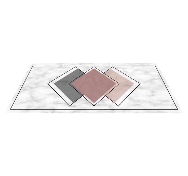 Tapis vinyle marbre géométriques - TenStickers