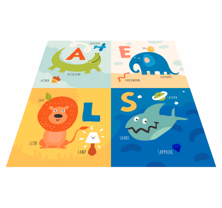 Tapis vinyle alphabet design d'apprentissage de l'alphabet - TenStickers