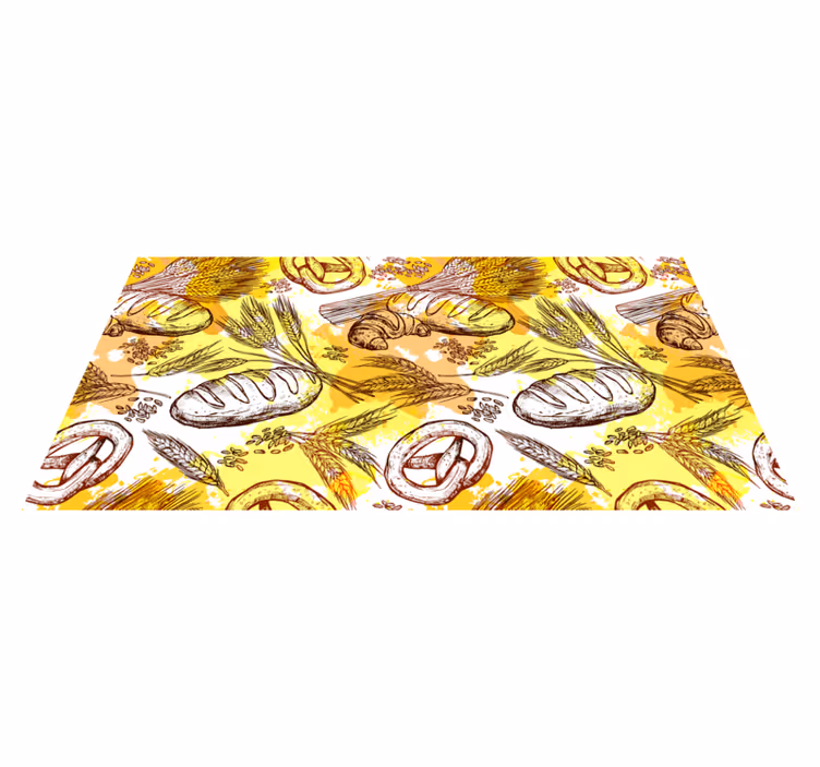 Tapis rétro conception sur le thème de la boulangerie - TenStickers