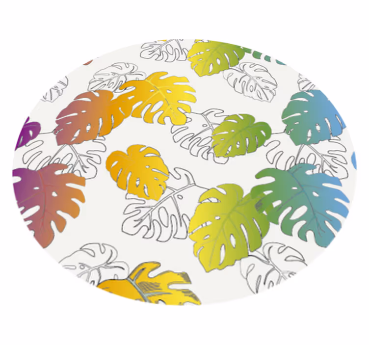 Tapis vinyle fleurs et plantes délice de monstera tropical - TenStickers