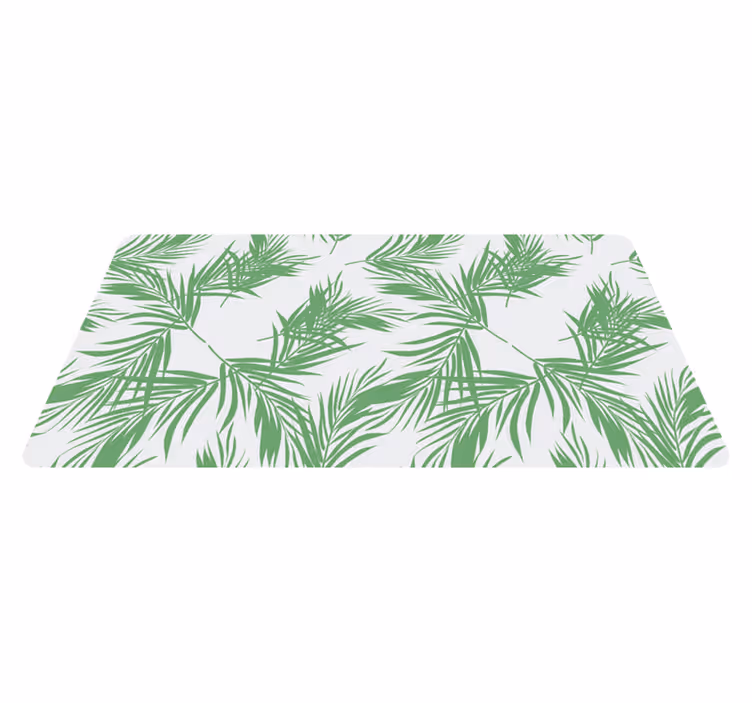 Tapis vinyle fleurs et plantes motif de palmiers tropicaux - TenStickers