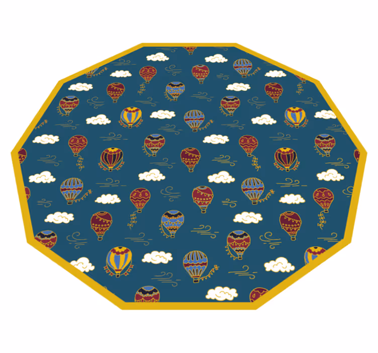 Tapis vinyle enfant montgolfières - TenStickers