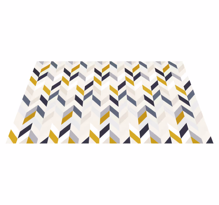 Tapis vinyle géométrique motif chevron en zigzag - TenStickers