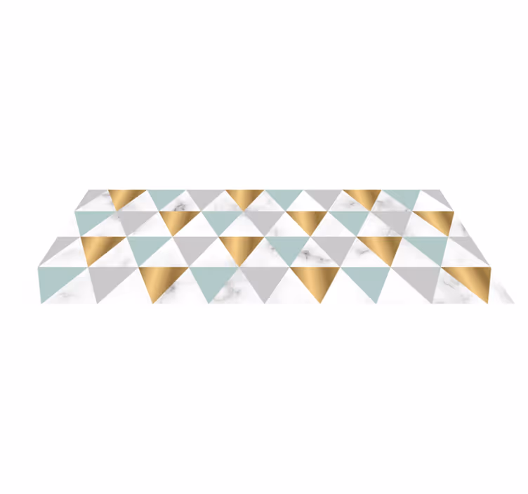 Tapis vinyle géométrique mosaïque de triangles  - TenStickers