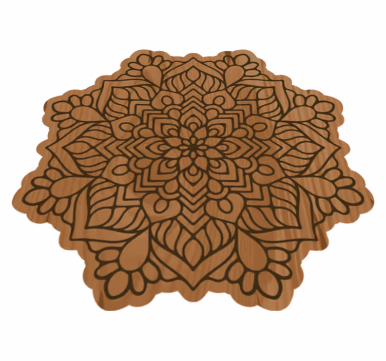 Tapis vinyle mandala complexité mandala - TenStickers