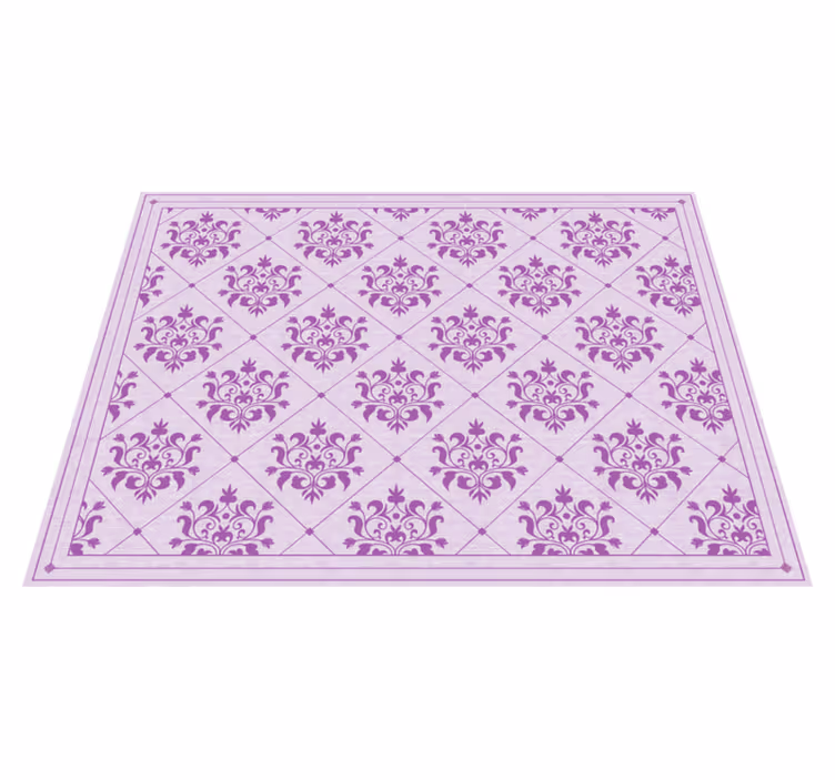 Tapis vinyle vintage motif damassé orné - TenStickers
