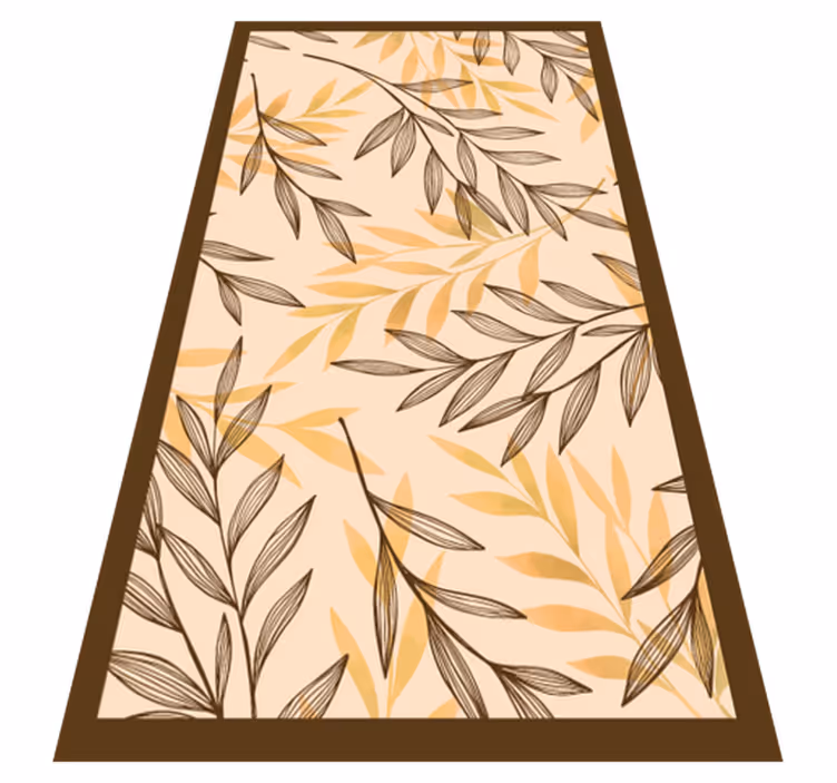 Tapis vinyle fleurs et plantes motif de feuillage d'automne - TenStickers