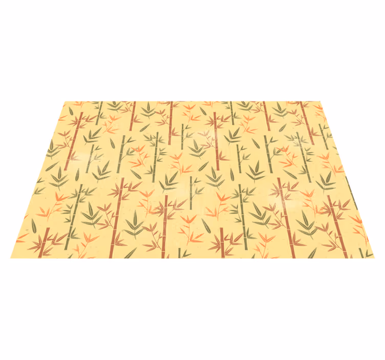Tapis vinyle fleurs et plantes bambou botanique - TenStickers