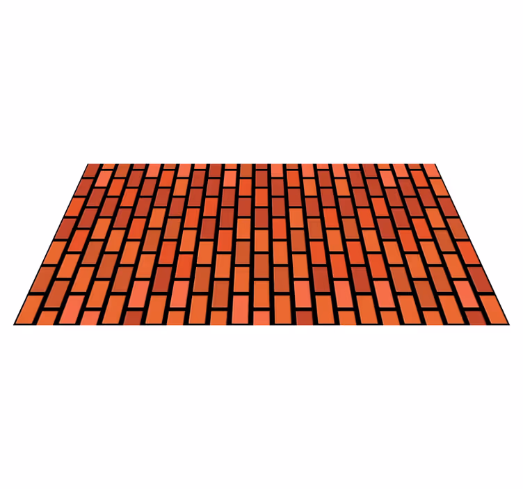 Tapis vinyle texture imitation de briques nuances de rouge - TenStickers