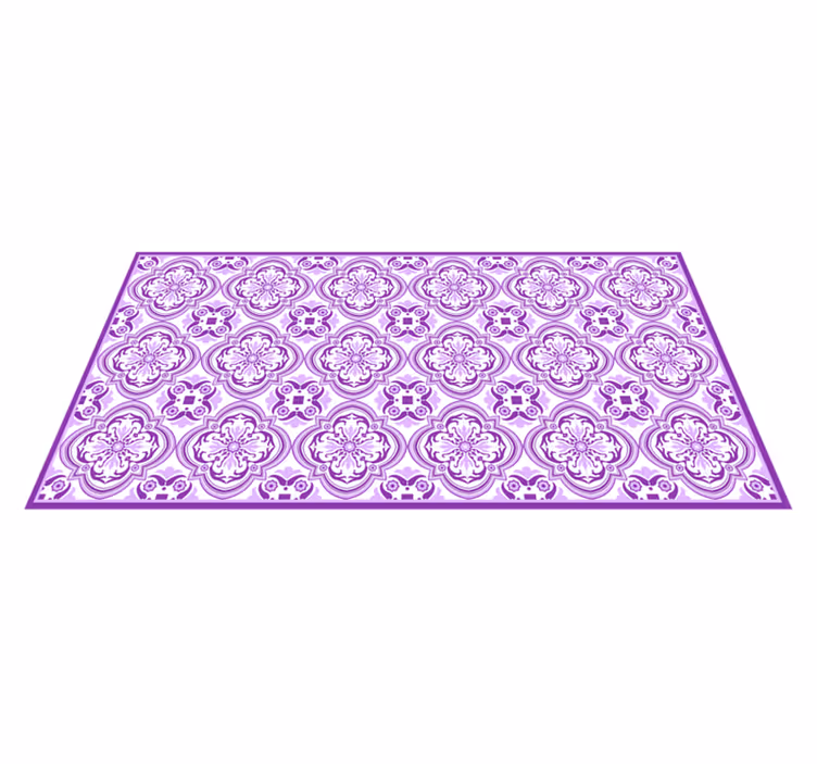 Tapis mosaique vinyle violet ornemental - TenStickers