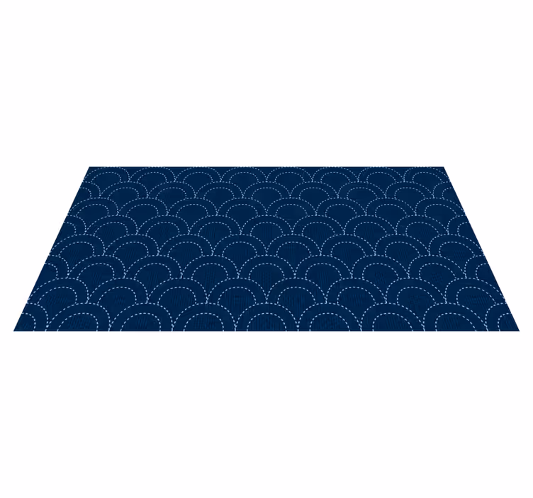 Tapis vinyle géométrique profondeurs du motif festonné - TenStickers