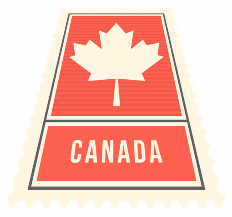 Tapis vinyle vintage feuille d'érable du canada - TenStickers