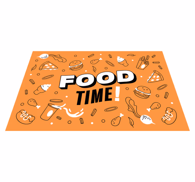 Tapis vinyle cuisine illustration de l'heure du repas - TenStickers
