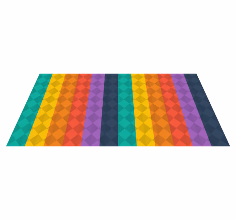 Tapis vinyle géométrique spectre coloré - TenStickers