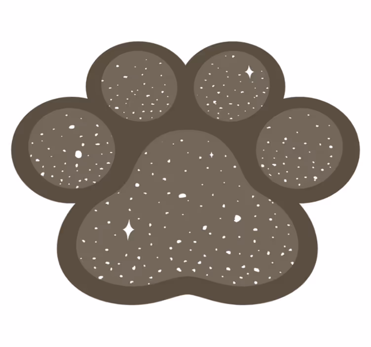 Tapis vinyle animal forme d'empreinte de patte - TenStickers