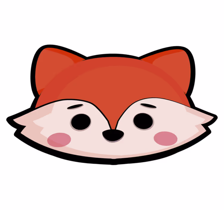 Tapis vinyle pour enfants jolie forme de renard - TenStickers